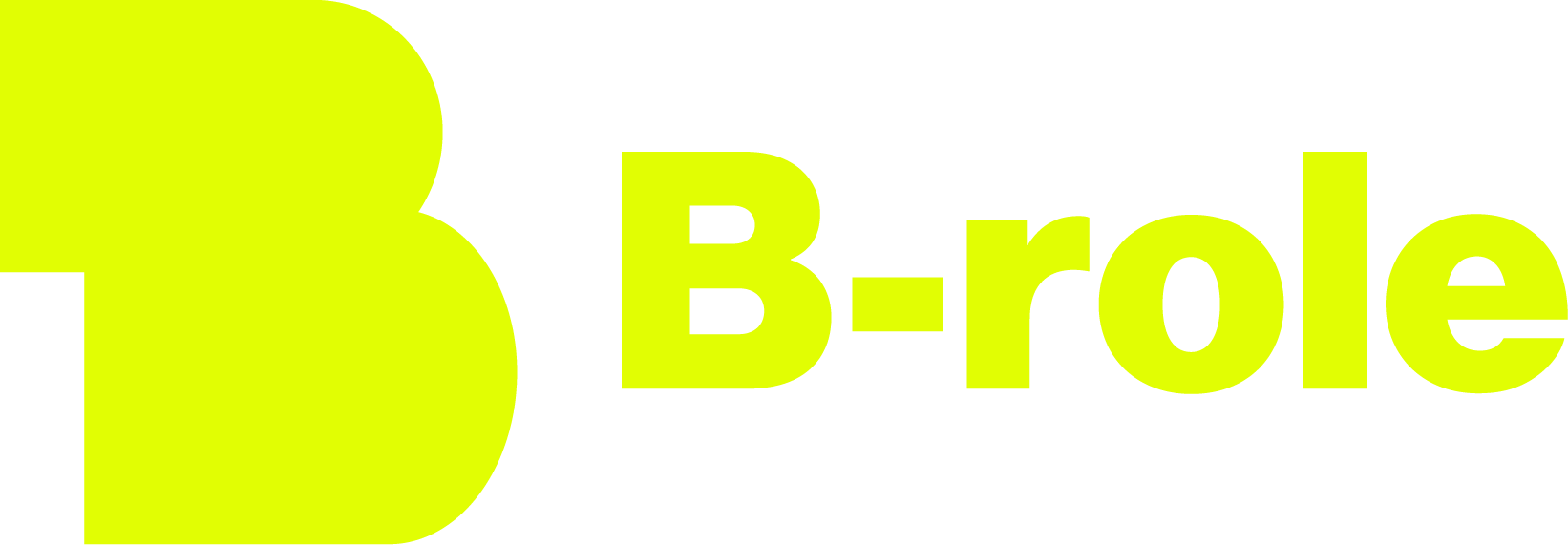 B-role logo green B-role logo in yellow